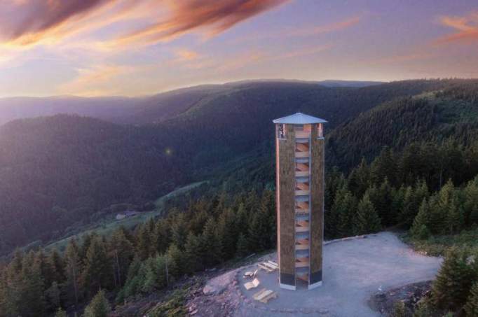 Buchkopfturm Oppenau - © Buchkopfturm im Sonnenuntergang 